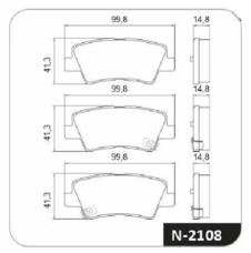 Imagen del producto PASTILLA DE FRENO TRAS HYUNDAI CRETA 21-. TUCSON 17-. VENUE   KIA NIRO. SPORTAGE 17-