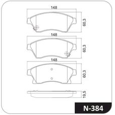 Imagen del producto PASTILLA DE FRENO DEL CHEVROLET CRUZE 1.8. TRACKER. SONIC 1.8 LT. LTZ 12