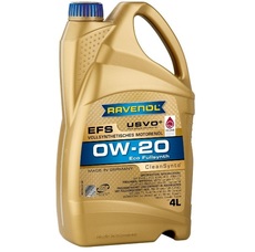 Imagen del producto ACEITE PARA MOTOR SINTÉTICO RAVENOL EFS 0W20 4 LTS.