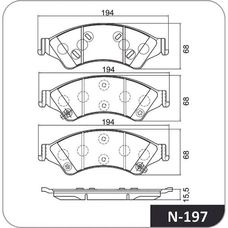 Imagen del producto PASTILLA DE FRENO DEL FORD RANGER 3.2 DURATORQ   2.5 DURATEC 12-