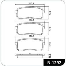 Imagen del producto PASTILLA DE FRENO TRAS HYUNDAI TUCSON   KIA SORENTO 2.0  2.4. CARNIVAL 2.9 (06-14)