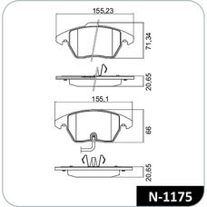 Imagen del producto PASTILLA DE FRENO DEL CTR C3. C4   PGT 307. 308. 3008