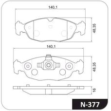 Imagen del producto PASTILLA DE FRENO DEL CHEVROLET AGILE FLEX. PRISMA. MONTANA. CORSA. CELTA 1.4 (12 EN ADELANTE)