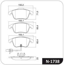 Imagen del producto PASTILLA DE FRENO DEL AUDI A4   VOLKSWAGEN TIGUAN 07-