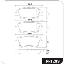 Imagen del producto PASTILLA DE FRENO TRAS KIA RIO VI. SOUL. CERATO. ELANTRA