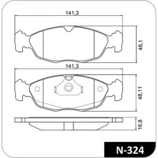 Imagen del producto PASTILLA DE FRENO DEL CHEVROLET AGILE (09-13) CORSA 1.6. PRISMA 1.4 (06-09)