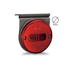 Imagen del producto FARO LATERAL ROJO C  SOPORTE TIPO GUERRA REDONDO 85MM