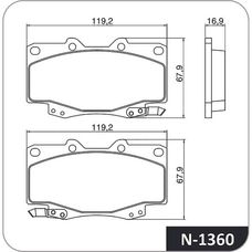 Imagen del producto PASTILLA DE FRENO DEL TOYOTA HILUX VIGO.FORTUNER 2.5 2.7 3.0 (05-012)