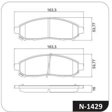 Imagen del producto PASTILLA DE FRENO DEL NISSAN FRONTIER D40. NAVARA. PATHFINDER 2.5 (08-15)