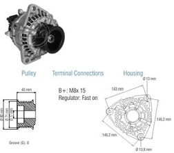 Imagen del producto ALTERNADOR BOSCH 24V 80A MERCEDES BENZ OM 904