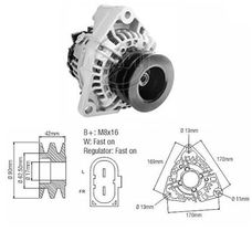 Imagen del producto ALTERNADOR BOSCH 12V 90A MERCEDES BENZ OM364