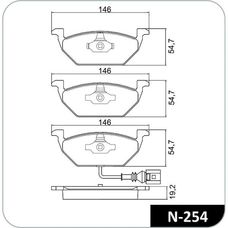 Imagen del producto PASTILLA DE FRENO DEL VOLKSWAGEN CROSSFOX TOTAL FLEX 1.6. JETTA 2.0 COMFORTLINE. BORA 2.0. VENTO 2.5