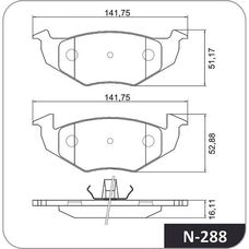 Imagen del producto PASTILLA DE FRENO DEL VOLKSWAGEN GOL TREND G5. PARATI. SAVEIRO 1.6 (11 EN ADELANTE)