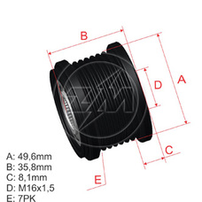 Imagen del producto *POLEA RUEDA LIBRE PV7 RNL MASTER 06-14 2.5 DCI