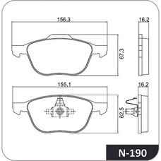 Imagen del producto PASTILLA DE FRENO DEL FORD ECOSPORT. FOCUS 1.6  2.0 (12 EN ADELANTE)