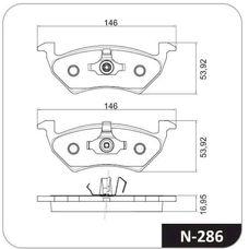 Imagen del producto PASTILLA DE FRENO DEL VOLKSWAGEN GOL TREND G5  G6 G7 1.6 TOTAL FLEX. SAVEIRO CROSS. TRENDLINE. ROBUST 12-