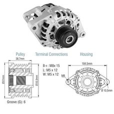 Imagen del producto ALTERNADOR VALEO 14V 100A CHEVROLET S-10 2.8