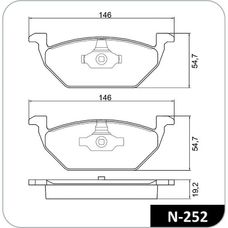 Imagen del producto PASTILLA DE FRENO DEL VOLKSWAGEN SPACEFOX. GOL 1.6 TOTAL FLEX. POLO 1.6 MOTION. BORA 1.8.VIRTUS. UP